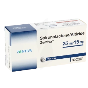 Spironolactone Altizide Zentiva 25 Mg/15 Mg, Comprimé Sécable