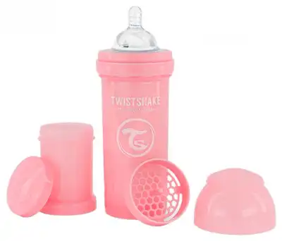 TWISTSHAKE BIB ANTI-C ROSE PASTEL 260ML