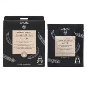 Apivita - Express Beauty Masque Visage En Tissu Noir Détox & Purifiant - Caroube 20ml à Carcans