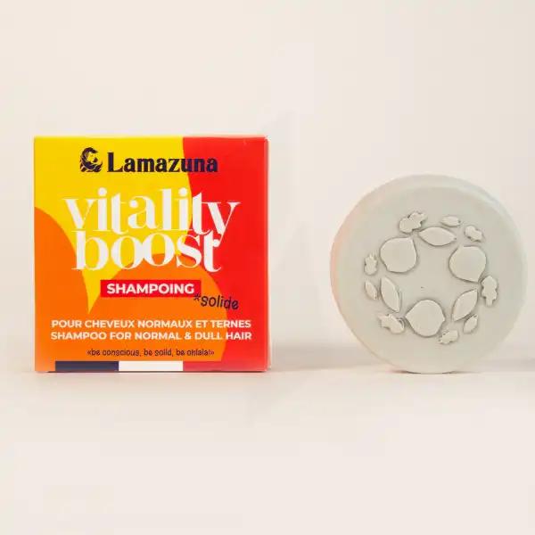 Lamazuna Shampoing Solide Cheveux Normaux À L’argile Blanche/verte Avec He - 70 Gr