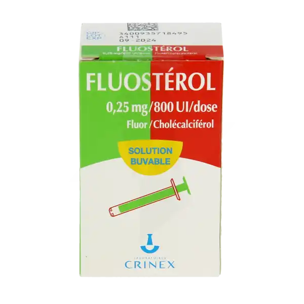 Fluosterol 0,25 Mg/800 U.i./dose, Solution Buvable