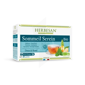 Herbesan Infusion Bio Tisane Sommeil Serein 20 Sachets