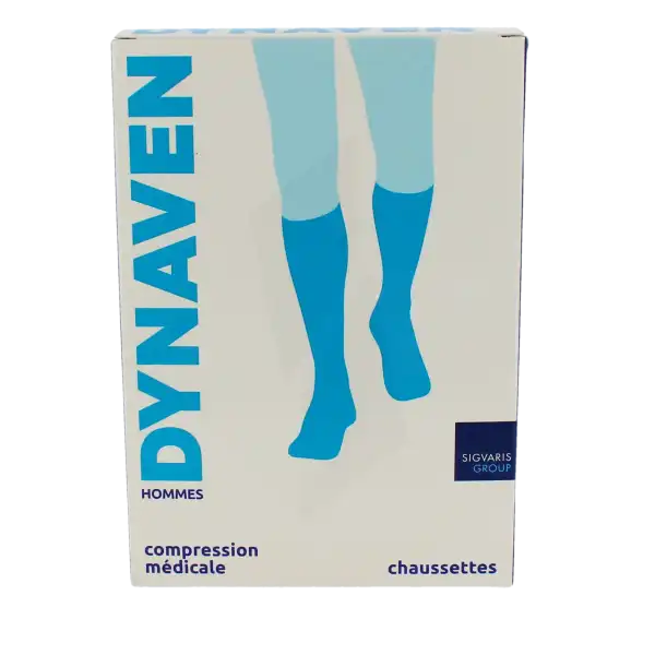 Dynaven Fin Chaussettes  Homme Classe 3 Noir Medium Long