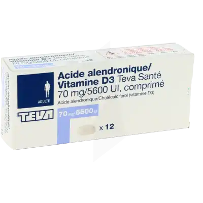 Acide Alendronique/vitamine D3 Teva Sante 70 Mg/5600 Ui, Comprimé à CHAMPAGNOLE