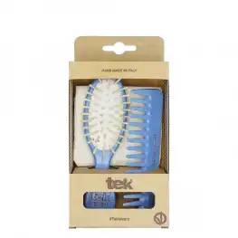 Béliflor Tek Set De Coiffure Bleu 2 Pièces + Sac Coton