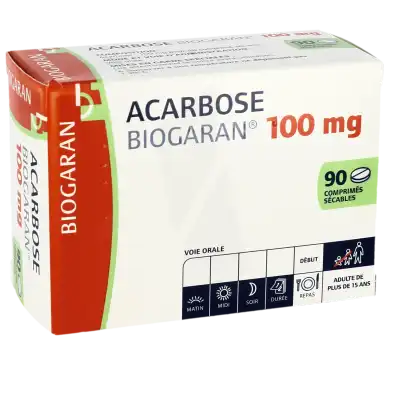 Acarbose Biogaran 100 Mg, Comprimé Sécable à SAINT-SAENS
