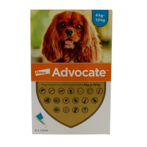 Advocate 100 Mg + 25 Mg Solution Pour Spot-on Pour Chiens Moyens, Solution Pour Spot-on