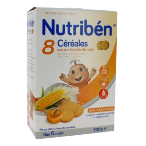 Nutribén Farine 8 Céréales Et Miel Biscuité B/300g