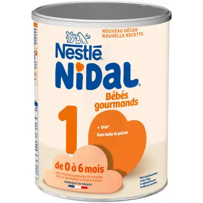Nestlé Nidal 1 Bébés Gourmands Lait En Poudre B/800g à Bordeaux