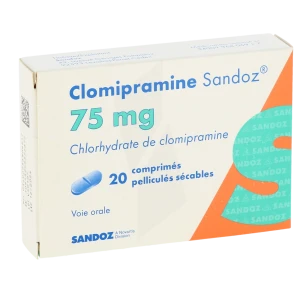 Clomipramine Sandoz 75 Mg, Comprimé Pelliculé Sécable