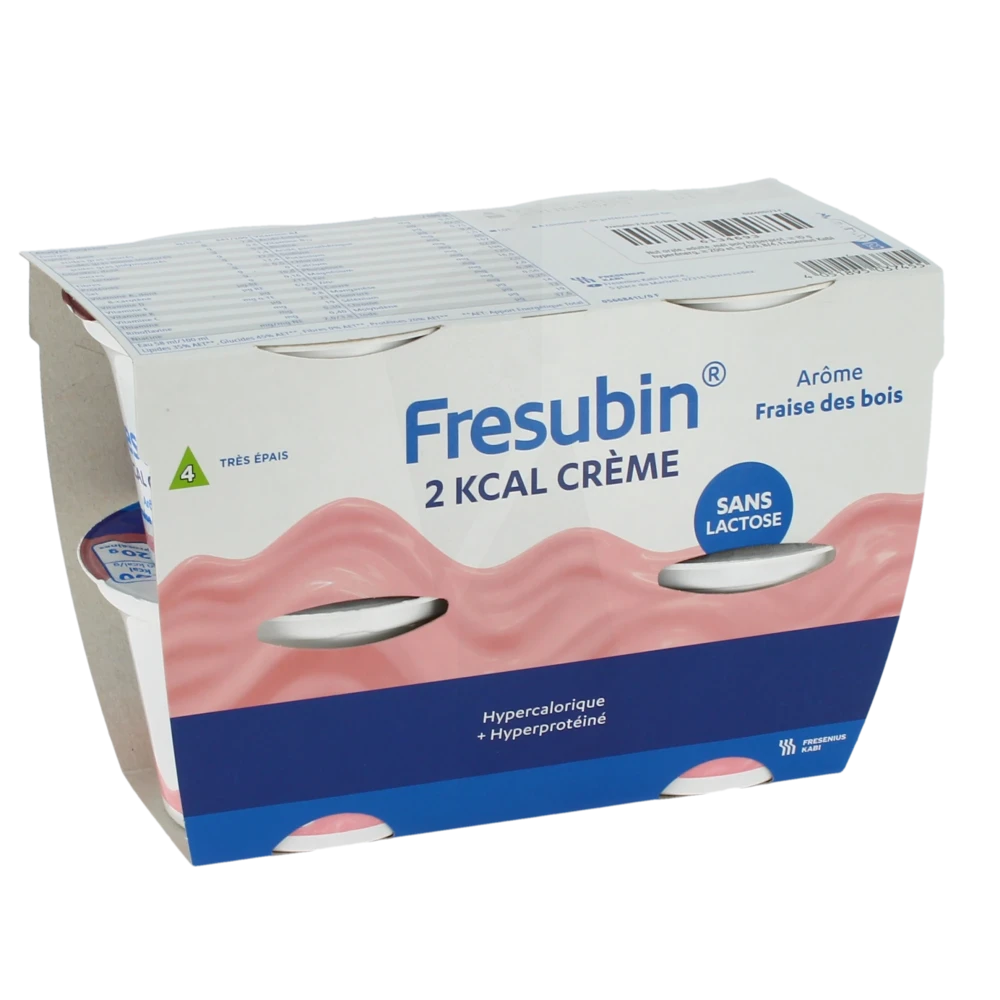 Fresubin 2 Kcal Crème Nutriment Fraise Des Bois 4pots/200g