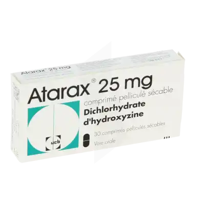 Atarax 25 Mg, Comprimé Pelliculé Sécable à Blere