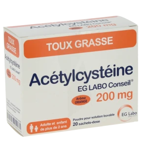 Acetylcysteine Eg 200 Mg, Poudre Pour Solution Buvable En Sachet-dose