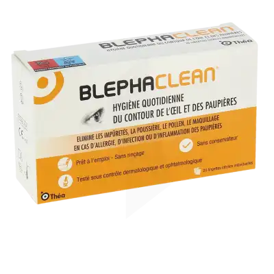 Blephaclean Compresses Stériles Nettoyantes Par 20 à LA-RIVIERE-DE-CORPS