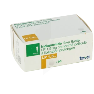 Indapamide Teva Sante Lp 1,5 Mg, Comprimé Pelliculé à Libération Prolongée