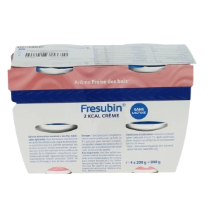 Fresubin 2 Kcal Crème Nutriment Fraise Des Bois 4pots/200g