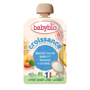 Babybio Aliment Infant Brassé Vache Abricot Banane Avoine Croissance Gourde/100g