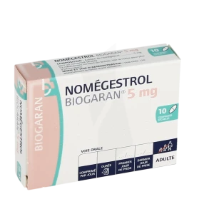 Nomegestrol Biogaran 5 Mg, Comprimé Sécable