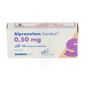 Alprazolam Sandoz 0,50 Mg, Comprimé Sécable