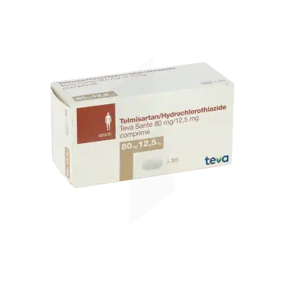 Telmisartan/hydrochlorothiazide Teva Sante 80 Mg/12,5 Mg, Comprimé à Eysines
