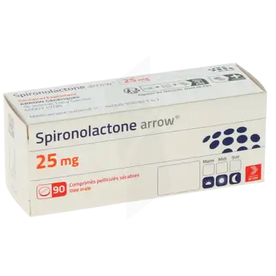 Spironolactone Arrow 25 Mg, Comprimé Pelliculé Sécable à CANALS