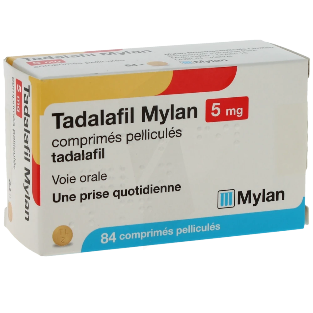 Tadalafil Mylan 5 Mg, Comprimé Pelliculé