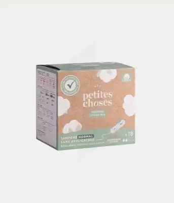 Les Petites Choses Tampon Coton Bio Flux Normal Boite De 18 à Plaisir