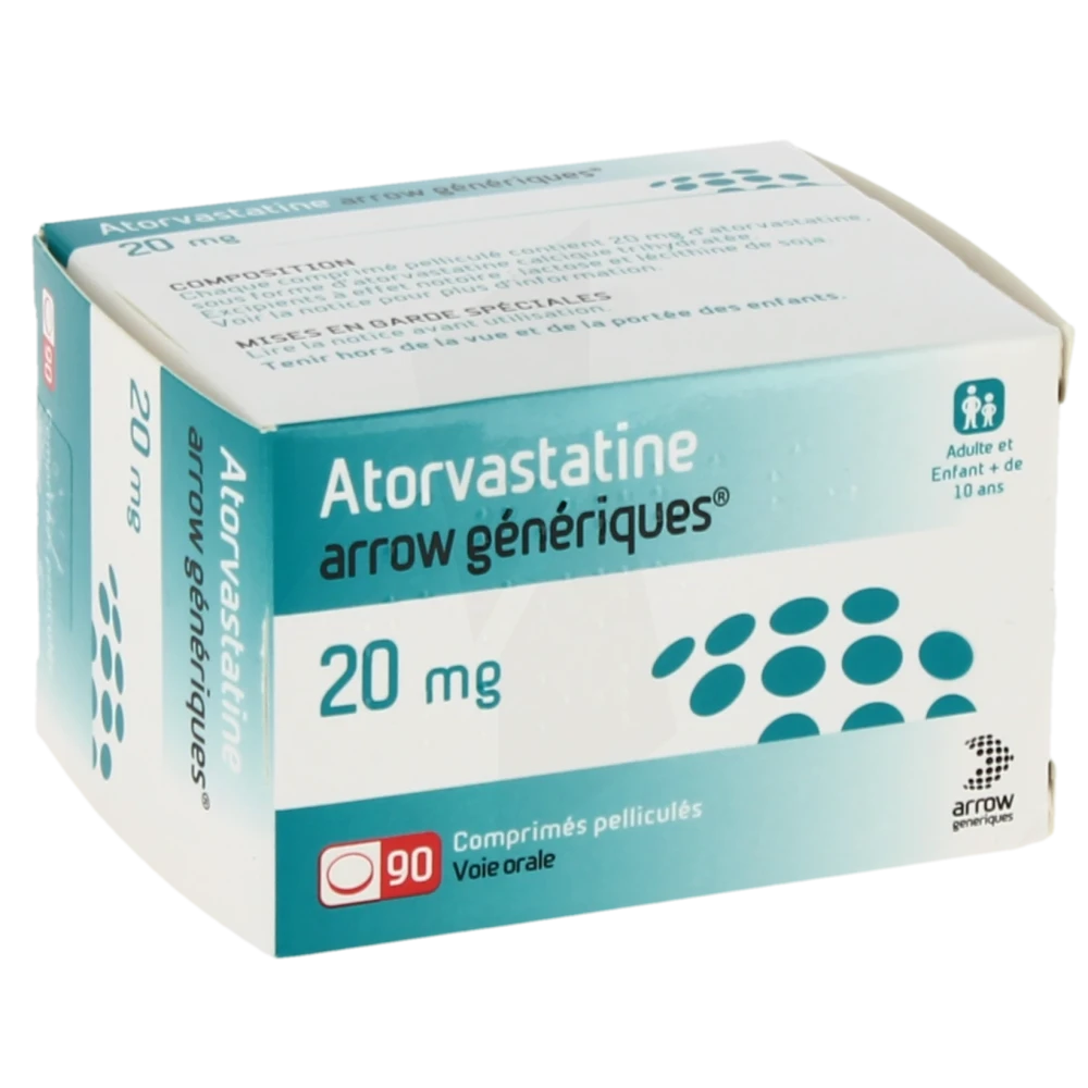 Atorvastatine Arrow Generiques 20 Mg, Comprimé Pelliculé