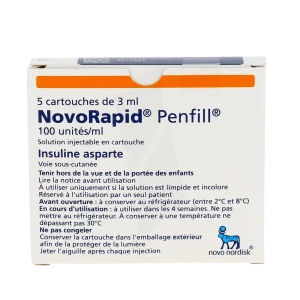 Novorapid Penfill 100 Unités/ml, Solution Injectable En Cartouche