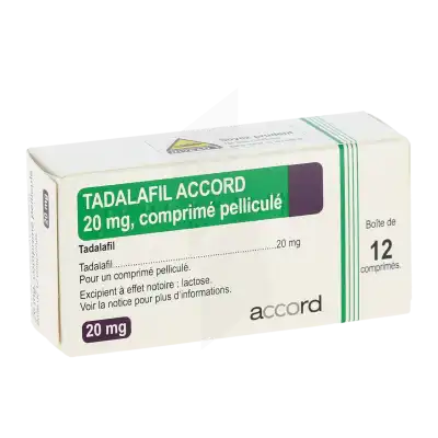 TADALAFIL ACCORD 20 mg, comprimé pelliculé