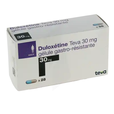 Duloxetine Teva 30 Mg, Gélule Gastro-résistante à CHAMPAGNOLE
