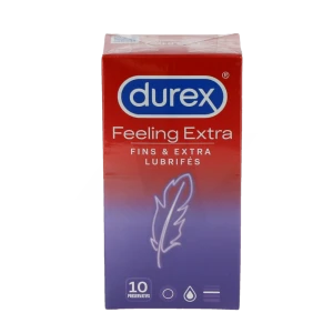 Durex Feeling Extra Préservatif Lubrifié Avec Réservoir B/10