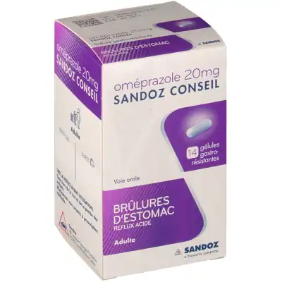 Omeprazole Sandoz Conseil 20 Mg, Gélule Gastro-résistante à GRENOBLE