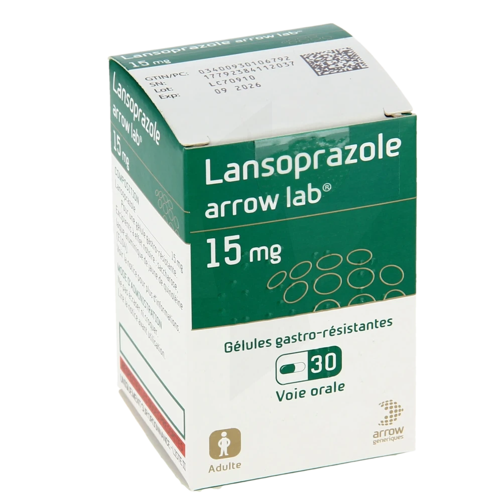 Lansoprazole Arrow Lab 15 Mg, Gélule Gastro-résistante