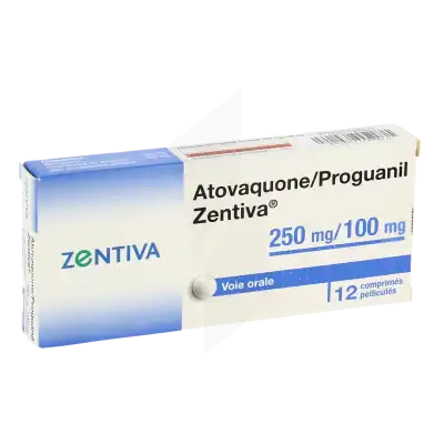 Atovaquone/proguanil Zentiva 250 Mg/100 Mg, Comprimé Pelliculé à LE LAVANDOU