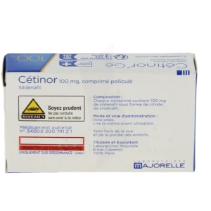 Cetinor 100 Mg, Comprimé Pelliculé