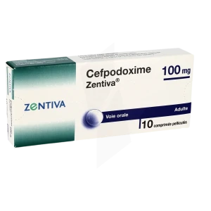 Cefpodoxime Zentiva 100 Mg, Comprimé Pelliculé