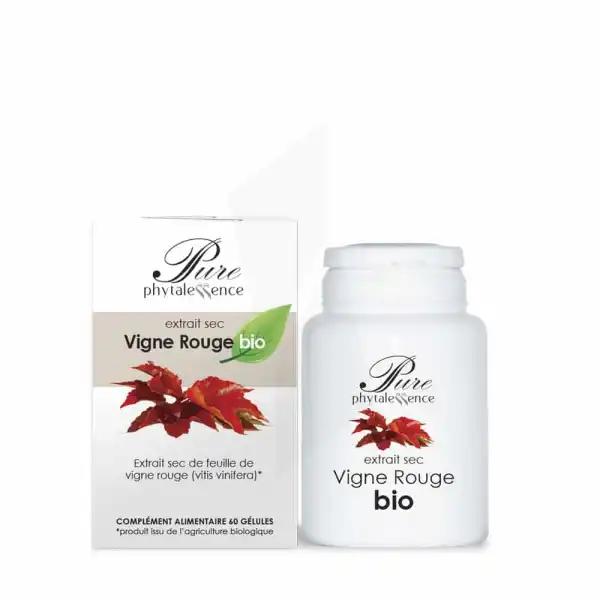 Phytalessence Pure Extrait Sec Vigne Rouge Bio 60 Gélules