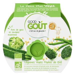 Good Goût Alimentation Infantile Légumes Verts Perles De Blé Assiette/220g