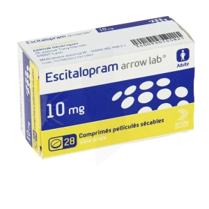 Escitalopram Arrow Lab 10 Mg, Comprimé Pelliculé Sécable