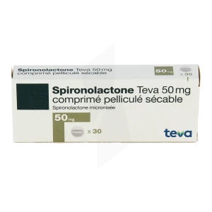 Spironolactone Teva 50 Mg, Comprimé Pelliculé Sécable