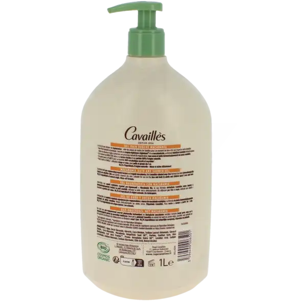 Roge Cavailles Gel Bain Douche Macadamia Bio Fl Pompe/1l