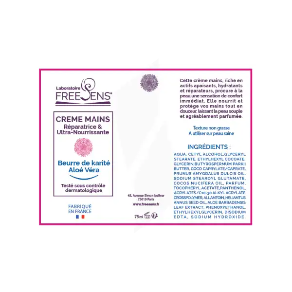 Freesens Crème Mains T/75ml