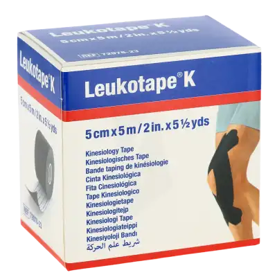 Leukotape K Sparadrap Noir 5cmx5m à Angers