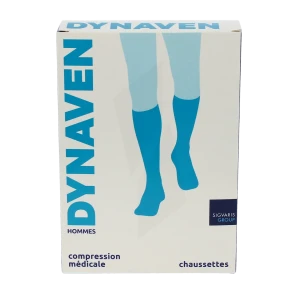 Dynaven Fin Chaussettes  Homme Classe 2 Noir Small Long