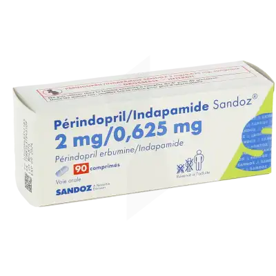 Perindopril/indapamide Sandoz 2 Mg/0,625 Mg, Comprimé à Clermont-Ferrand