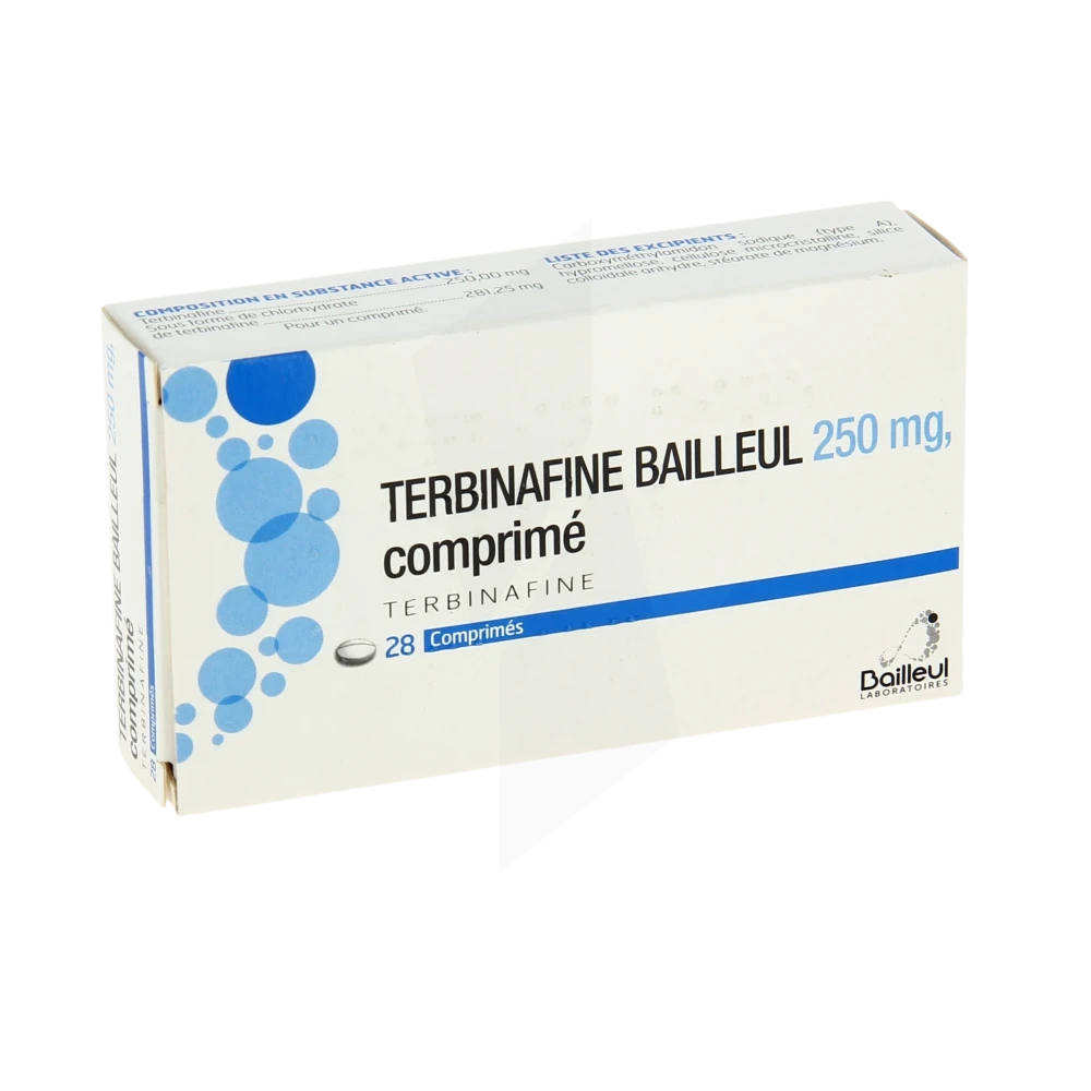 Terbinafine Bailleul 250 Mg, Comprimé