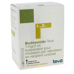 Budesonide Teva 1 Mg/2 Ml, Suspension Pour Inhalation Par Nébuliseur En Récipient Unidose