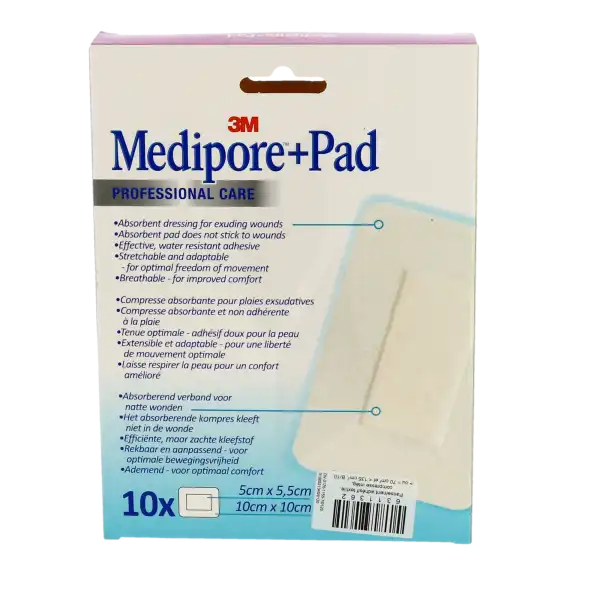 Medipore + Pad, 10 Cm X 10 Cm, Bt 10