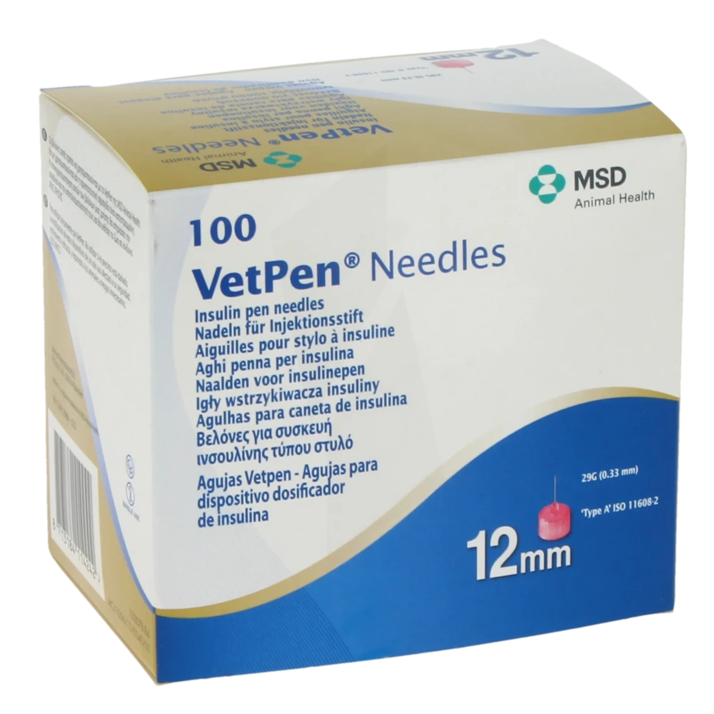 Vetpen Needles - Aiguilles Pour Stylo à Insuline Pour Chien 12mm 29g- X100v